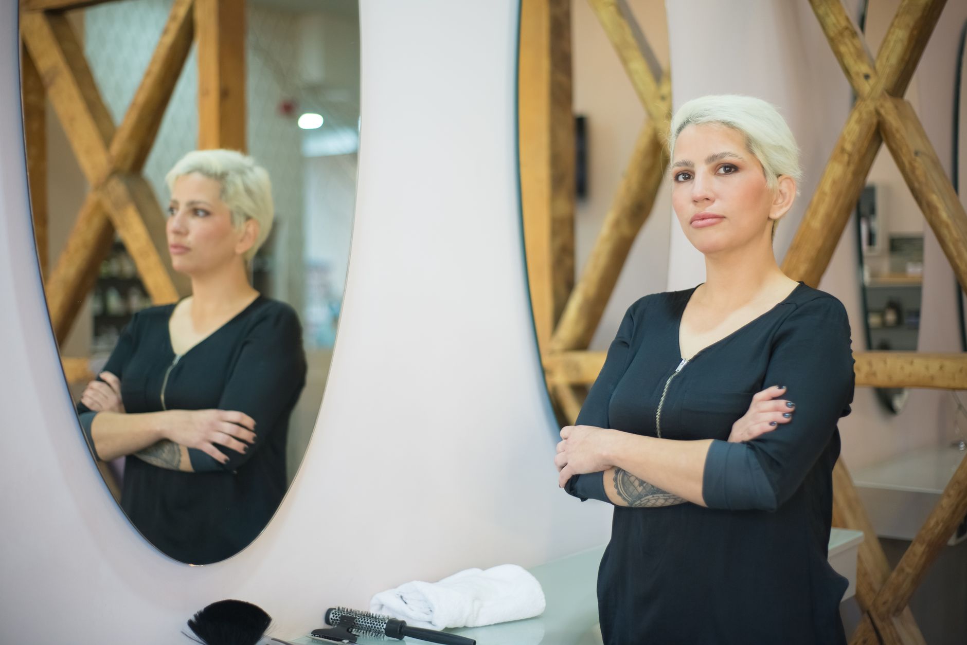 Retrato de Diana Ocampo, Color y tratamiento en Urban Barber
